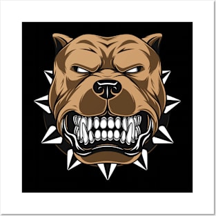 Mad Dog Bull Dog Face T-shirt Mask Design Posters and Art
